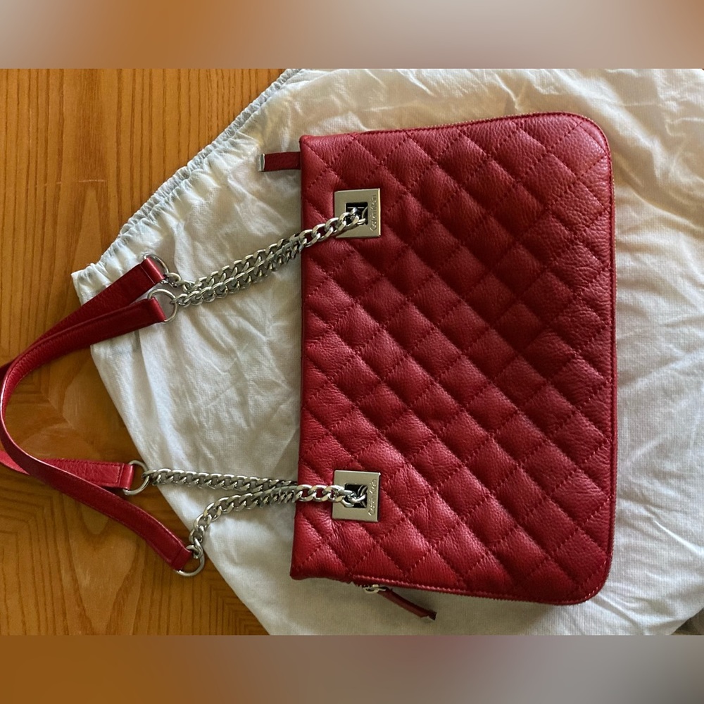 Leather Calvin Klein quilted handbag *Red* - Picture 4 of 7